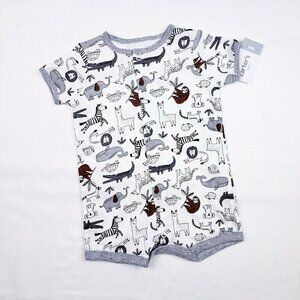 Carter's - Zoo Animal Snap-Up Romper - Short Sleeves